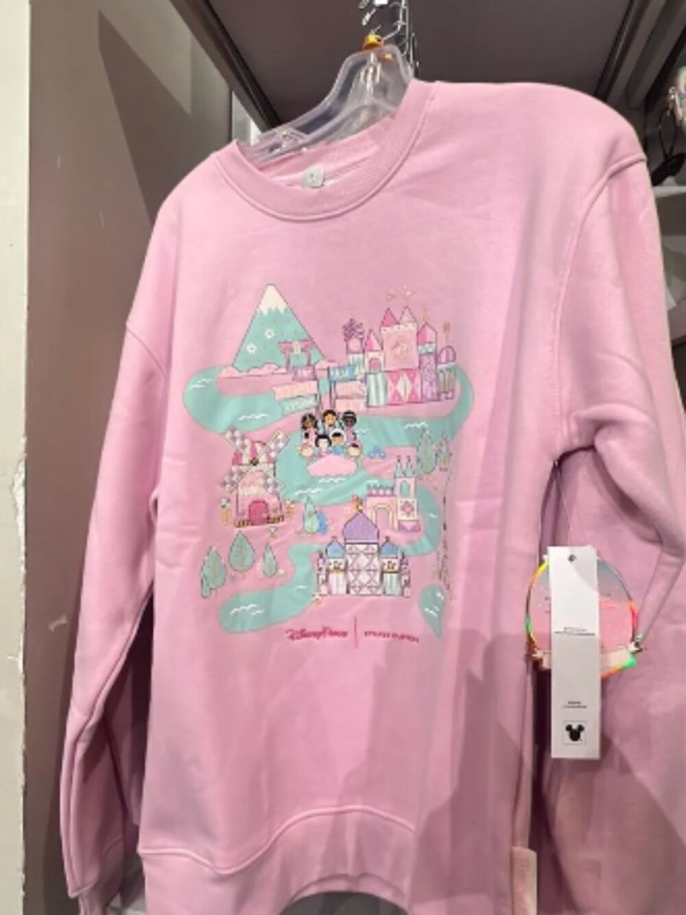 Disney Stoney Clover Lane Small World Sweatshirt Pink